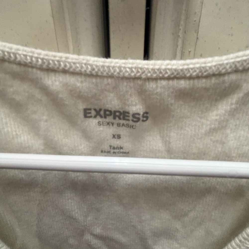 Express Off-White Tank Top
